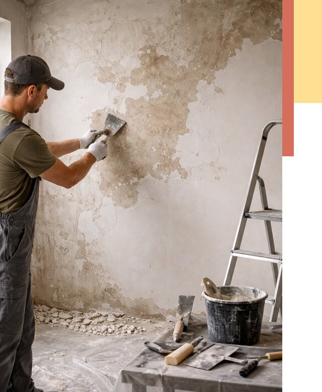 Снятие старой шпаклевки в Соликамске от 1906 руб. — быстро и недорого | ОТДЕЛОЧНИК-Слк