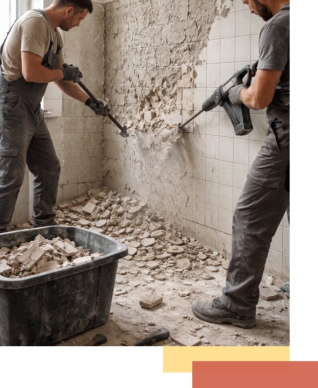 Демонтаж плитки со стен в Соликамске быстро и аккуратно