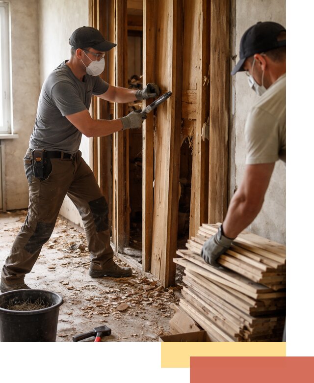 Демонтаж деревянных перегородок в Соликамске быстро и аккуратно