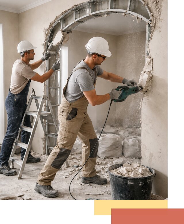 Демонтаж гипсокартонной арки в Соликамске быстро и аккуратно