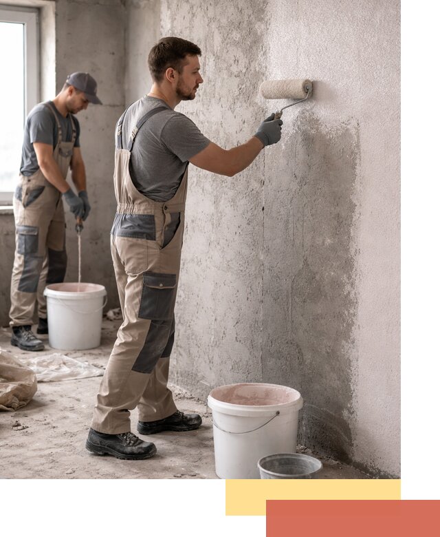 Нанесение бетоноконтакта на стены в Соликамске для последующей отделки