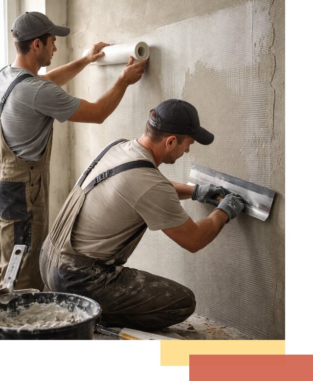 Армирование стен стеклосеткой в Соликамске для прочной отделки