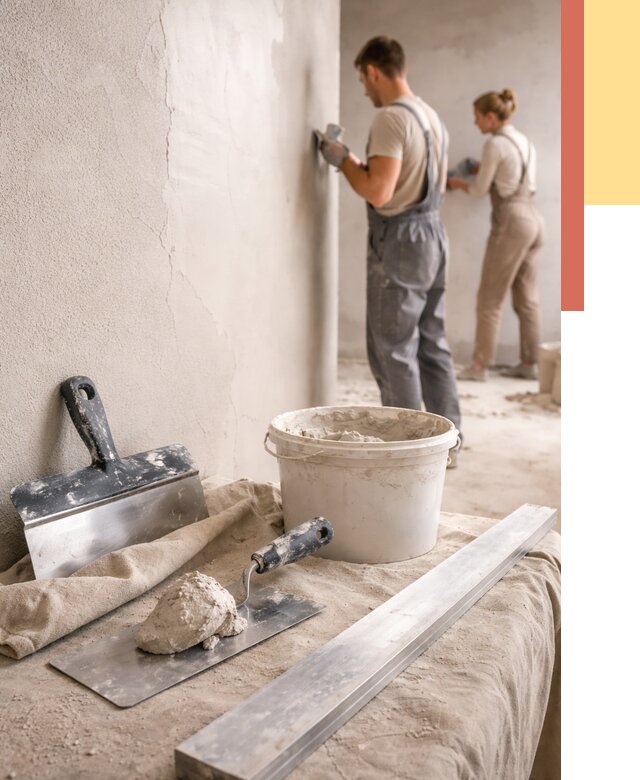 Штукатурка стен гипсовая в Соликамске от 4637 руб/м2 — быстро и недорого | ОТДЕЛОЧНИК-Слк