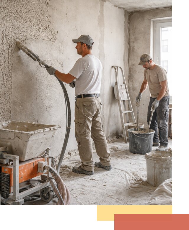 Машинная штукатурка стен в Соликамске — быстро и качественно