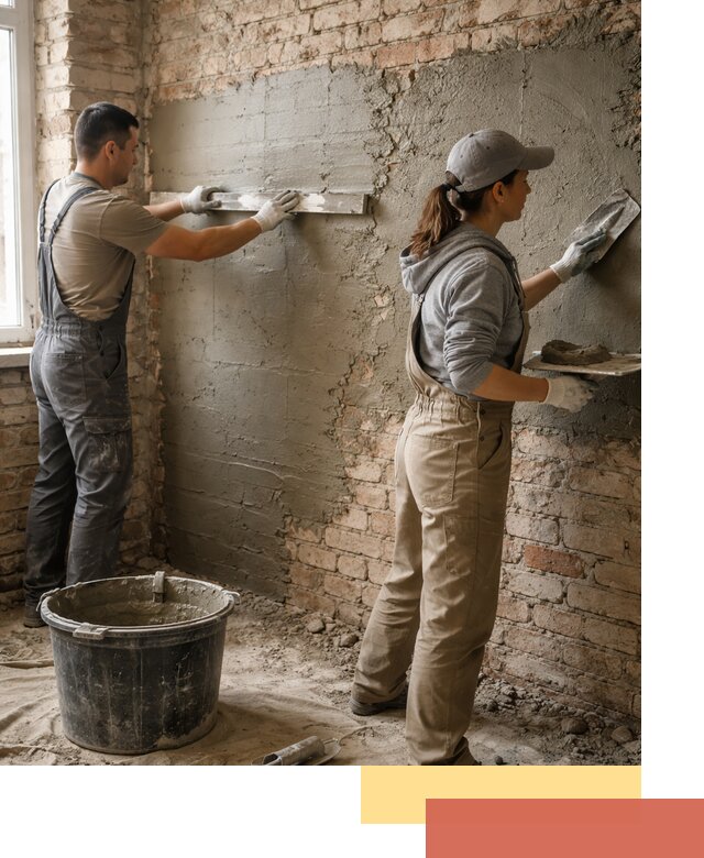 Штукатурка кирпичных стен в Соликамске — качественно и надежно