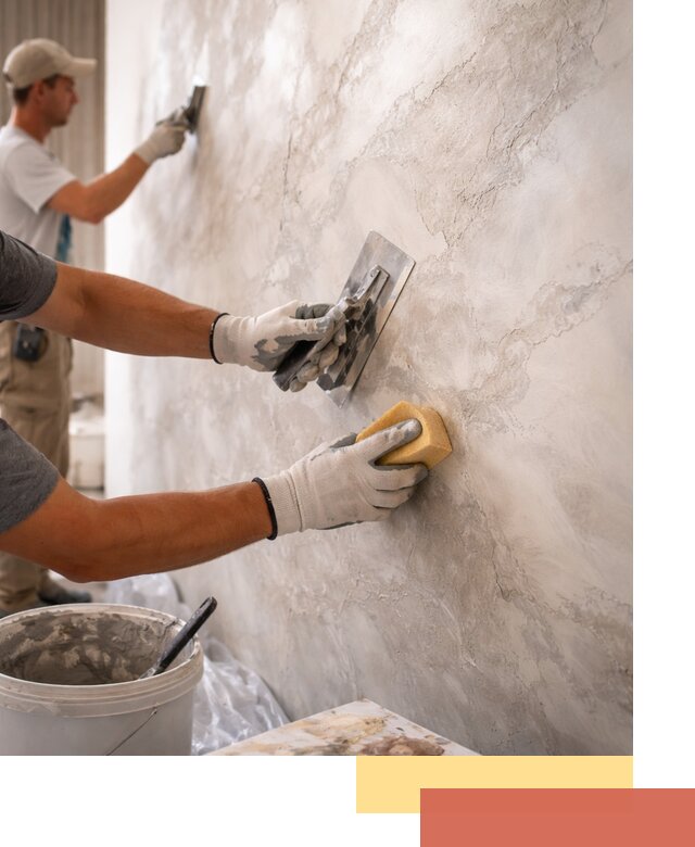 Декоративная штукатурка под мрамор в Соликамске для стен и потолков