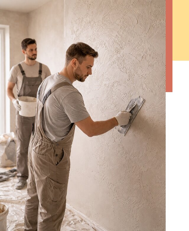 Фактурная штукатурка стен в Соликамске от 4328 руб./м² — заказать под ключ | ОТДЕЛОЧНИК-Слк