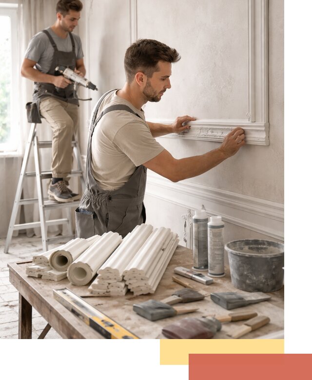 Монтаж лепнины на стены в Соликамске профессионально и качественно