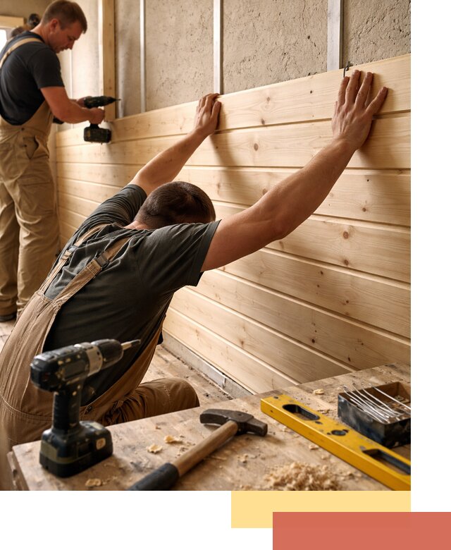 Монтаж деревянной вагонки на стены в Соликамске быстро и качественно