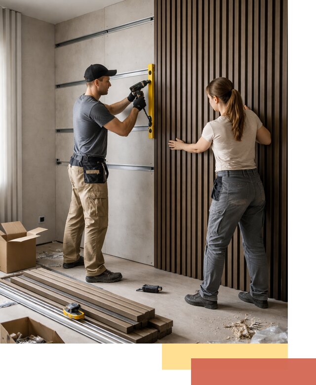 Монтаж реечных панелей на стены в Соликамске