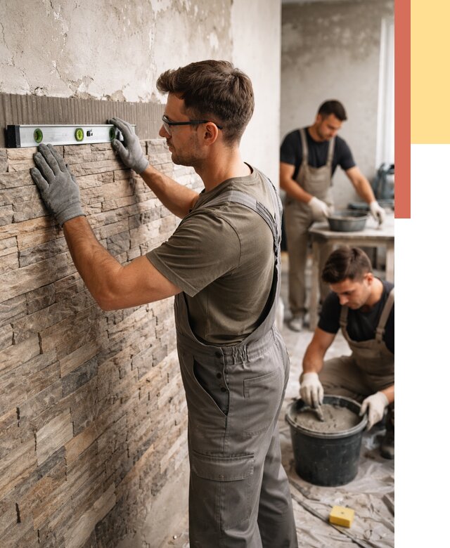 Монтаж искусственного камня в Соликамске от 4637 руб. под ключ | ОТДЕЛОЧНИК-Слк