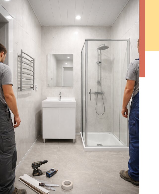 Отделка ванной комнаты панелями ПВХ в Соликамске от 4637 руб. за м2 | ОТДЕЛОЧНИК-Слк