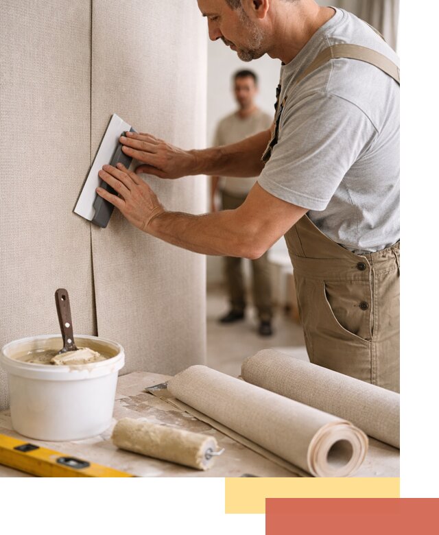 Поклейка текстильных обоев в Соликамске профессионально и аккуратно