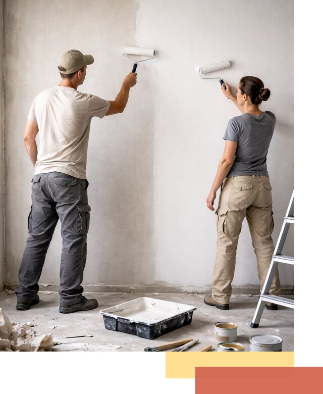 Окраска стен по стеклохолсту в Соликамске качественно и долговечно