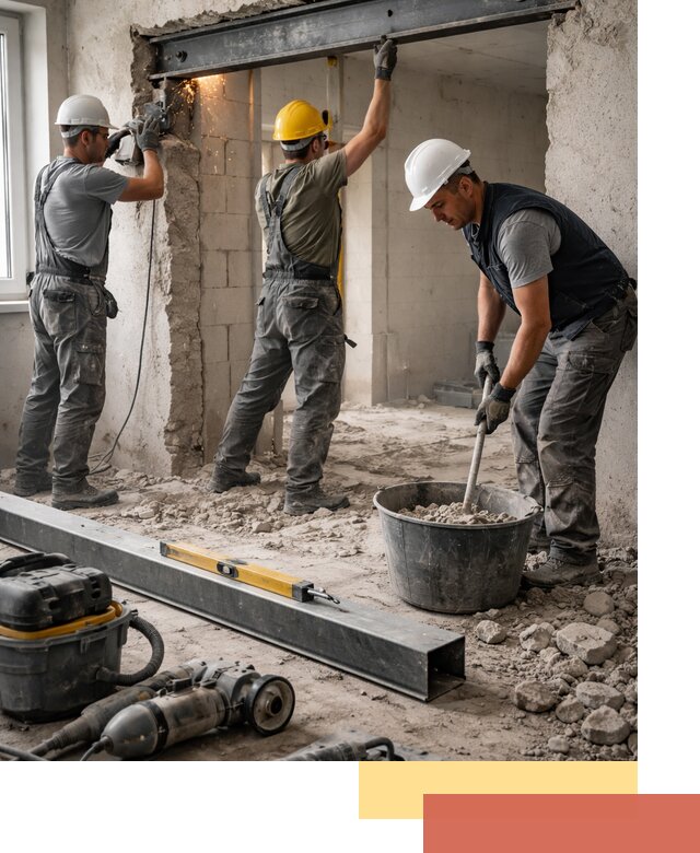 Создание проемов в стенах и несущих конструкциях в Соликамске