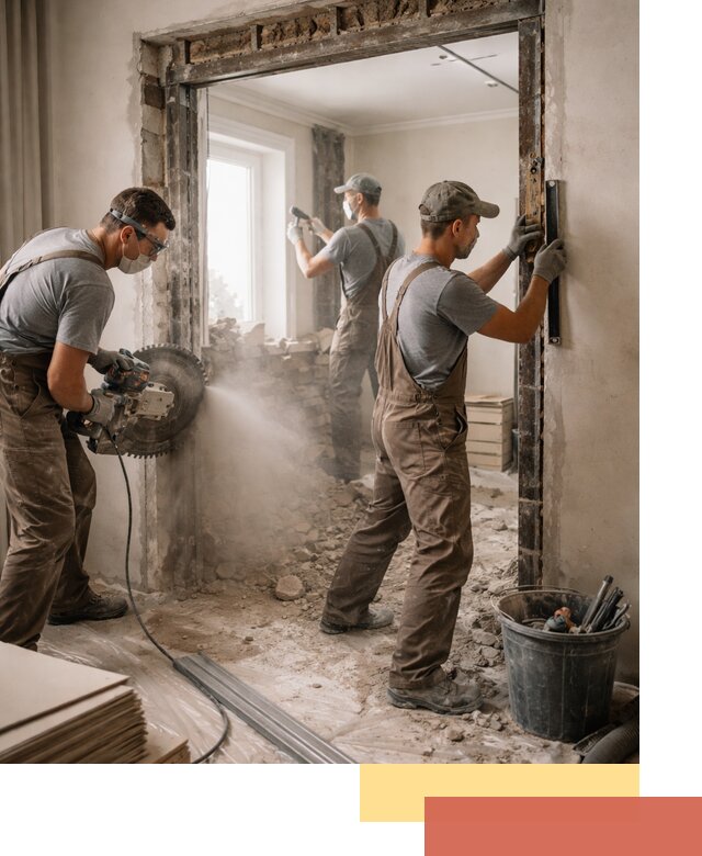 Расширение дверного проема под установку новой двери в Соликамске