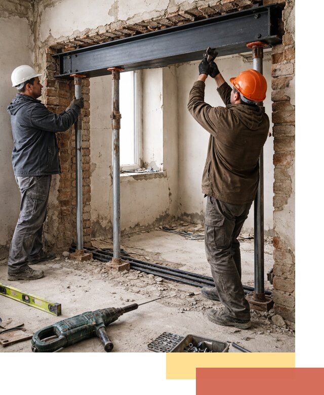 Усиление проема в стене в Соликамске для расширения и безопасности