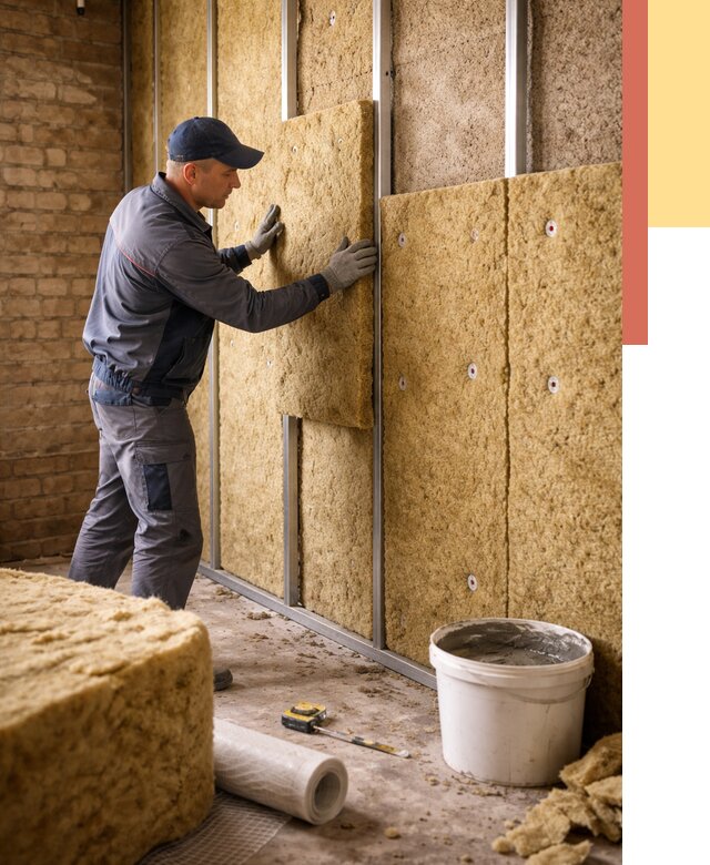 Утепление стен минватой в Соликамске от 1391 руб./м2 — недорого и быстро | ОТДЕЛОЧНИК-Слк