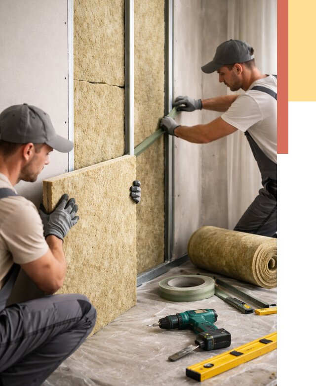 Шумоизоляция стен в Соликамске под ключ от 1906 руб. | ОТДЕЛОЧНИК-Слк