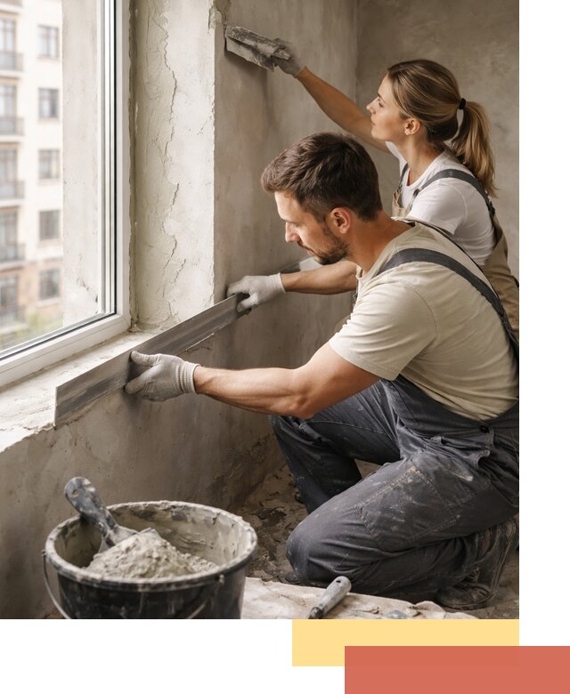 Штукатурка откосов дверей и окон профессионально в Соликамске