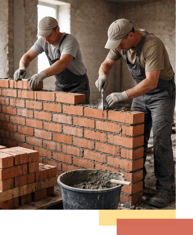 Кладка кирпичных перегородок под ключ в Соликамске