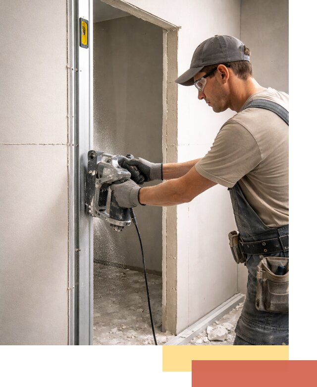 Устройство дверного проема в перегородке в Соликамске