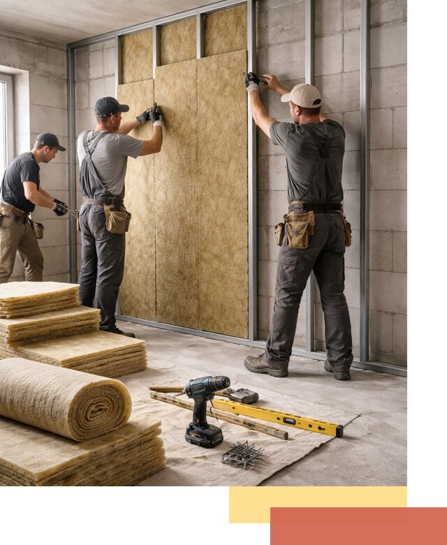 Шумоизоляция перегородок из блоков в Соликамске — монтаж и защита шумоизоляцией