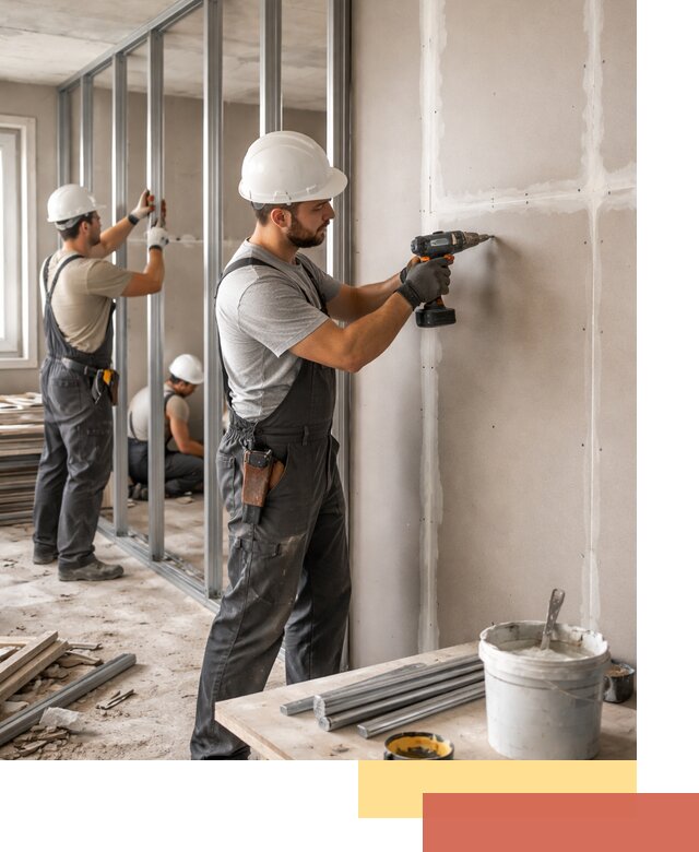 Перегородки из огнестойкого гипсокартона в Соликамске под ключ