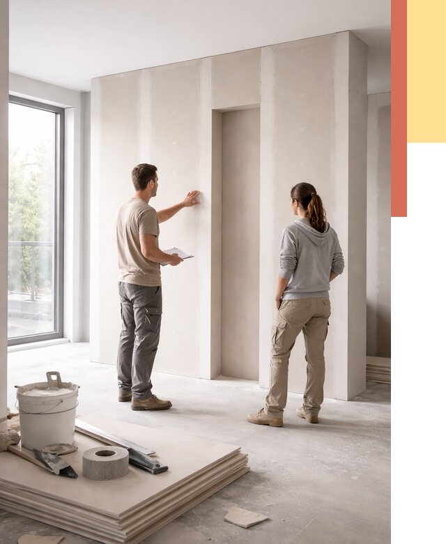 Зонирующая перегородка из гипсокартона в Соликамске от 2885 руб. под ключ | ОТДЕЛОЧНИК-Слк