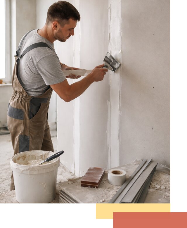 Шпаклевка перегородок из гипсокартона в Соликамске качественно и быстро