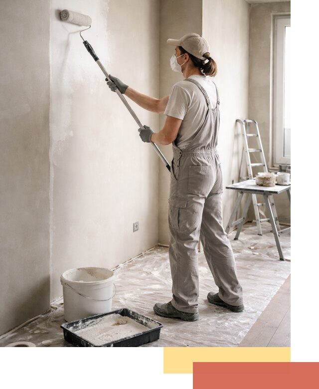 Покраска перегородок из гипсокартона в Соликамске качественно и недорого