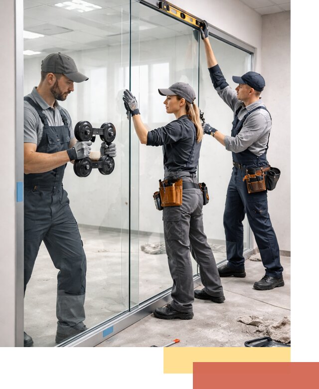 Профессиональный монтаж стеклянных перегородок в Соликамске