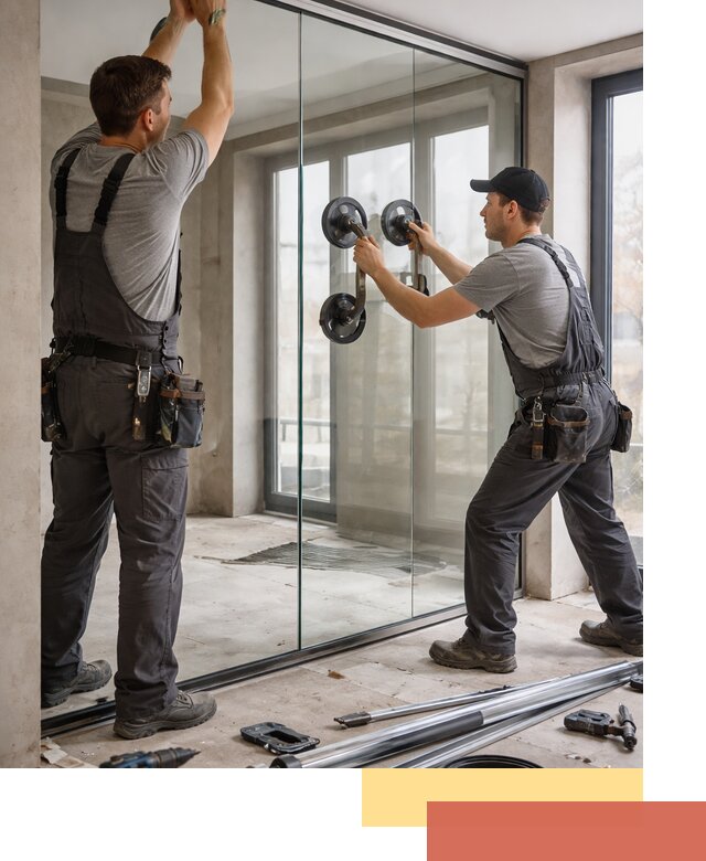 Цельностеклянные перегородки под ключ в Соликамске