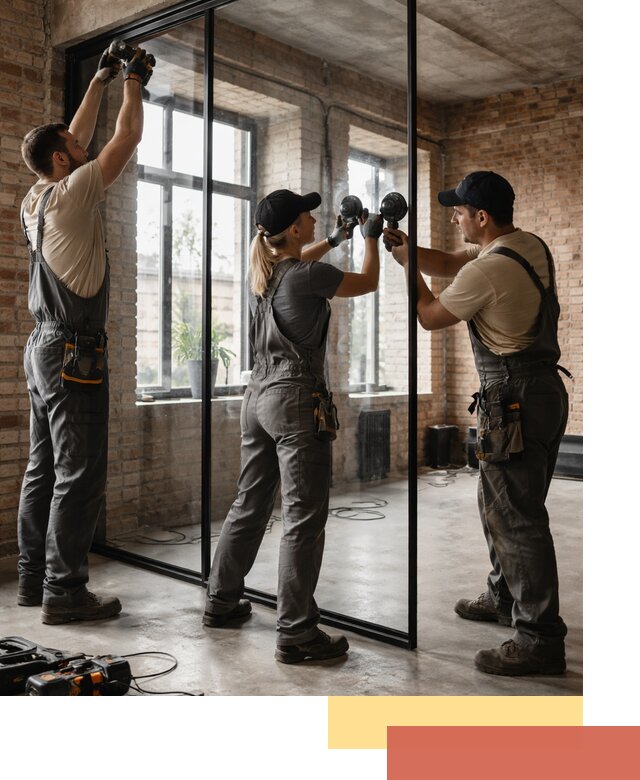 Стеклянные перегородки лофт — изготовление и монтаж в Соликамске