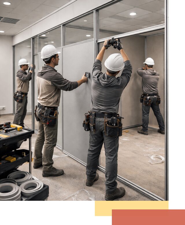 Мобильные офисные перегородки под ключ в Соликамске