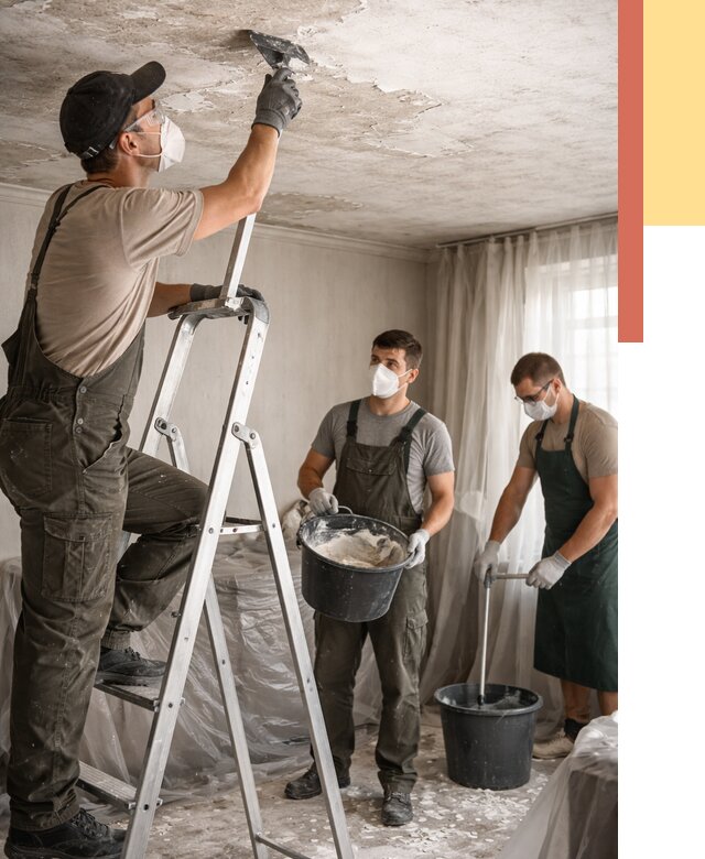 Удаление побелки с потолка в Соликамске от 2576 руб. быстро и недорого | ОТДЕЛОЧНИК-Слк