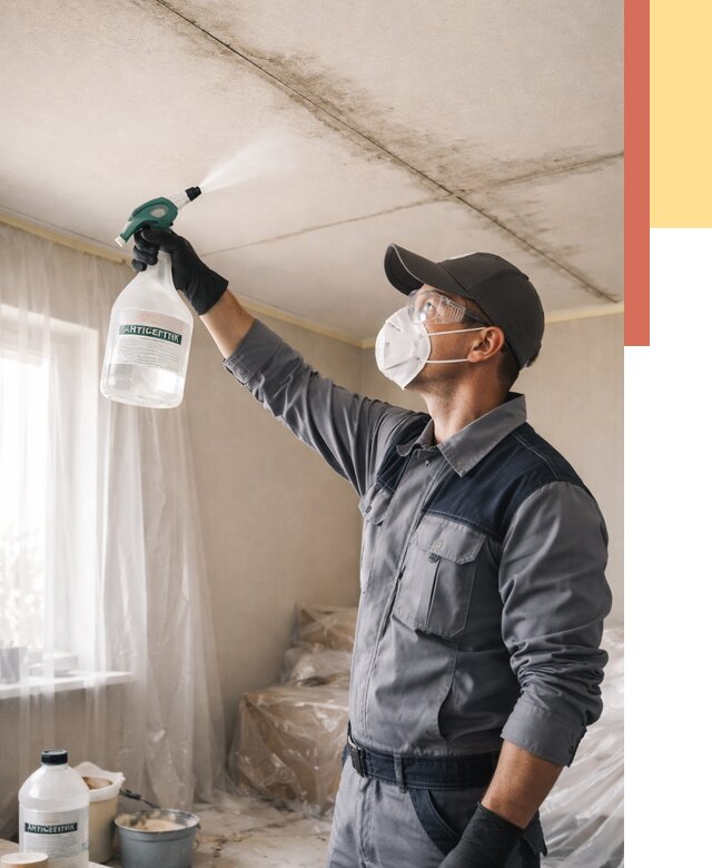 Антисептическая обработка потолка в Соликамске от 2576 руб. | ОТДЕЛОЧНИК-Слк