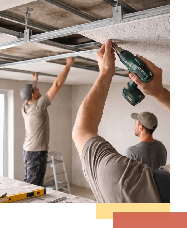 Монтаж акустического потолка в Соликамске под ключ