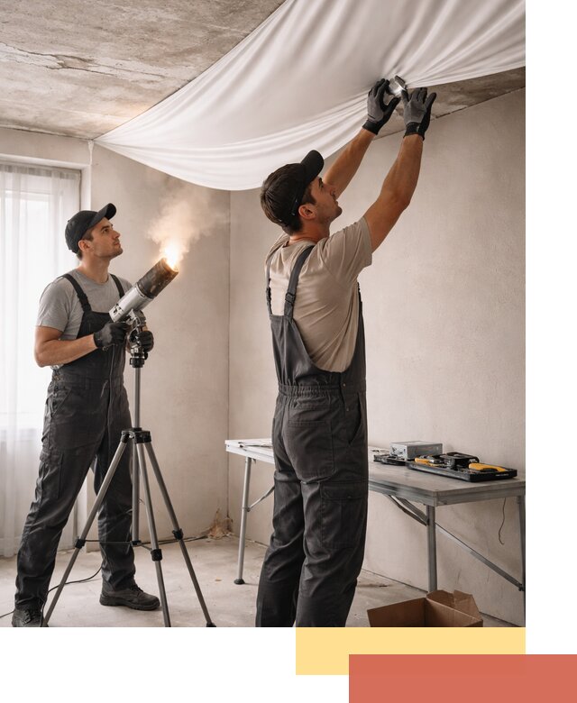 Установка натяжного потолка под ключ в Соликамске