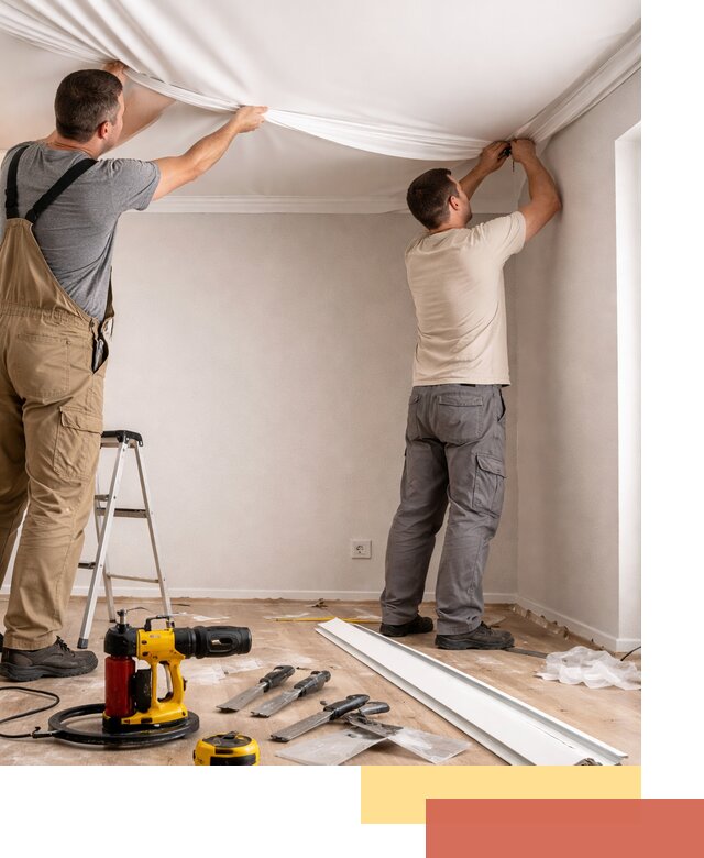 Монтаж ПВХ натяжного потолка в Соликамске качественно и быстро