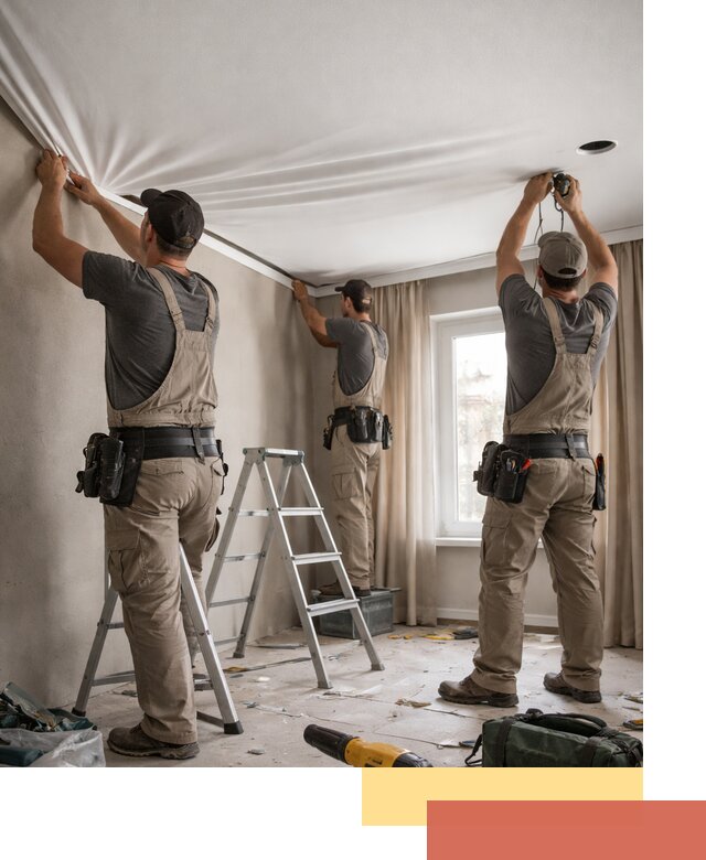 Монтаж матового натяжного потолка в Соликамске качественно и быстро