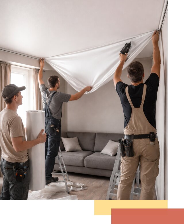 Монтаж сатинового натяжного потолка в Соликамске качественно и быстро