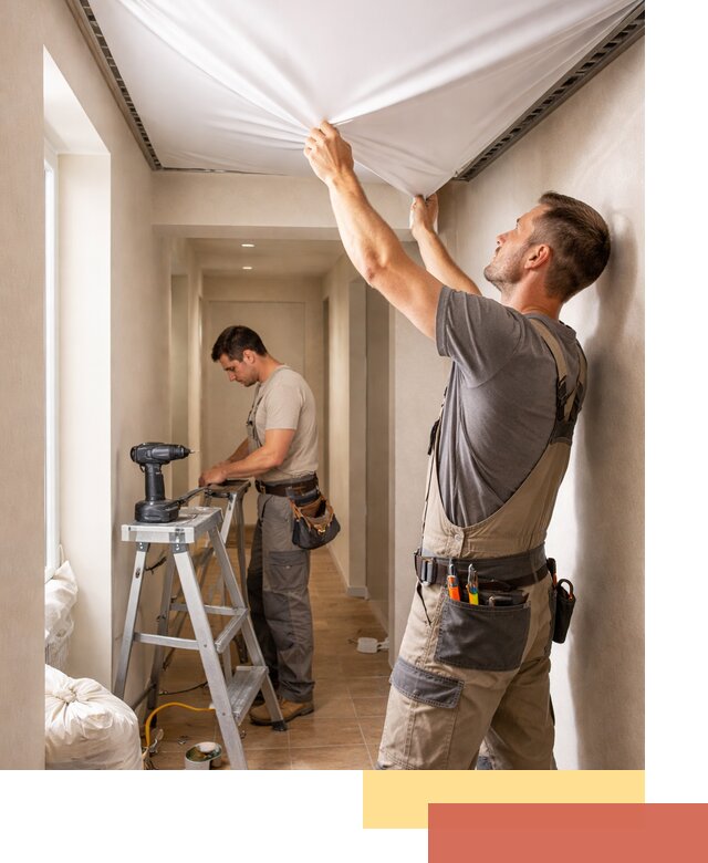 Монтаж натяжного потолка в прихожей в Соликамске