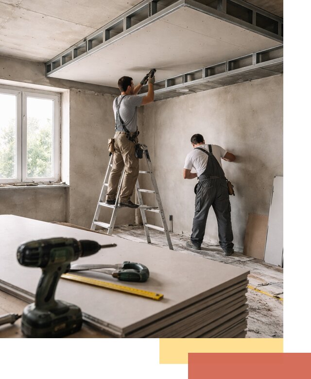 Двухуровневый потолок из гипсокартона в Соликамске