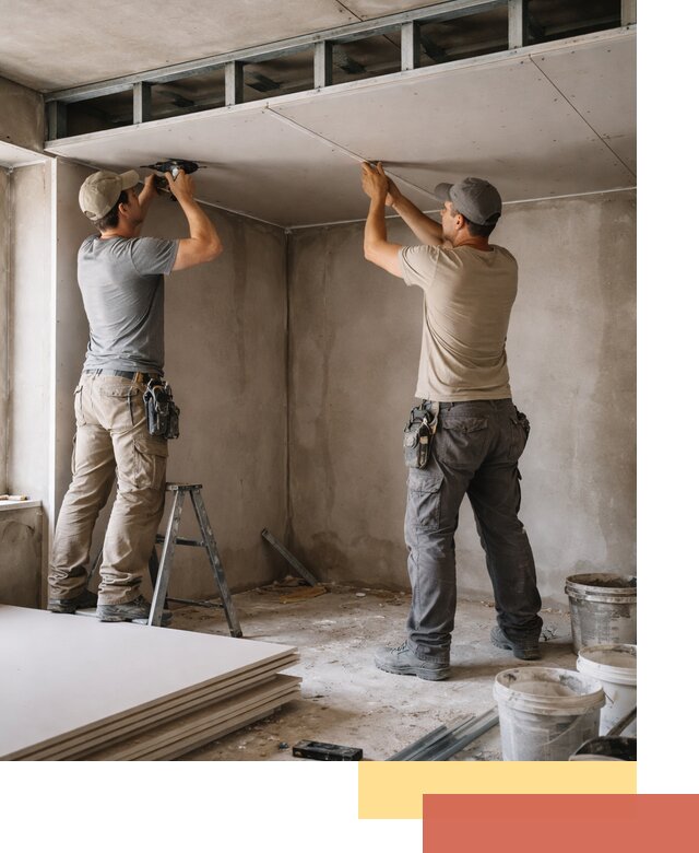 Короб из гипсокартона на потолке под ключ в Соликамске