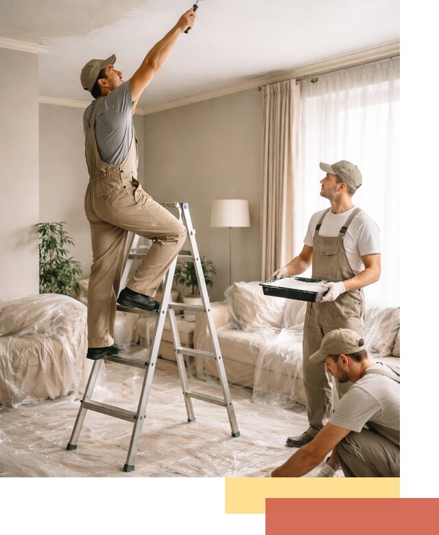 Покраска потолков акриловой краской в Соликамске качественно и быстро