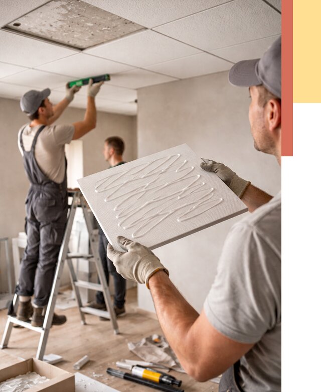 Монтаж потолочной плитки в Соликамске от 4637 руб. — быстро и недорого | ОТДЕЛОЧНИК-Слк