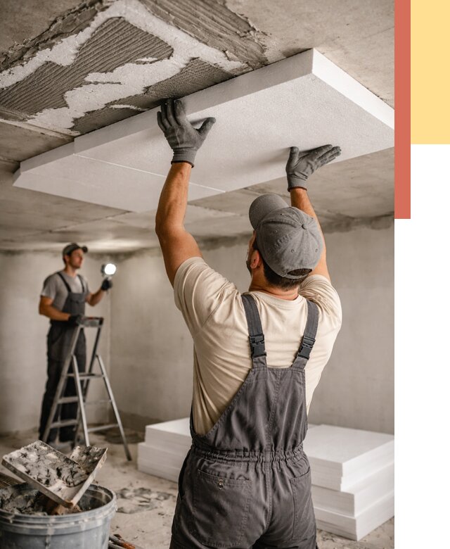 Утепление потолка пенопластом в Соликамске от 4637 руб/м2 — недорого и быстро | ОТДЕЛОЧНИК-Слк