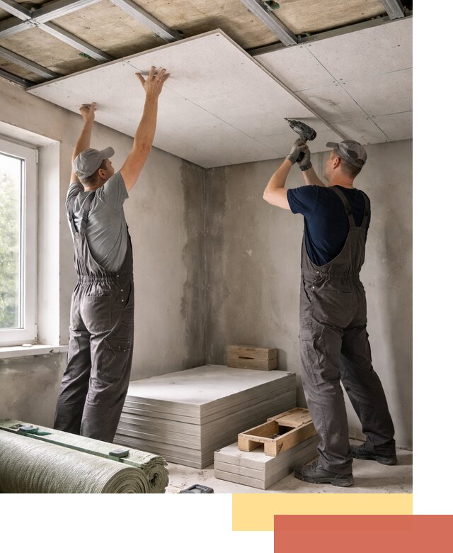 Шумоизоляция потолка панелями ЗИПС в Соликамске